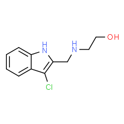 ChemSpider 2D Image | 2-{[(3-Chloro-1H-indol-2-yl)methyl]amino}ethanol | C11H13ClN2O