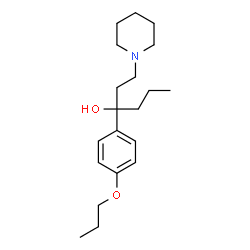 ChemSpider 2D Image | 1-(1-Piperidinyl)-3-(4-propoxyphenyl)-3-hexanol | C20H33NO2