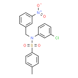 ChemSpider 2D Image | N-(3-Chlorophenyl)-4-methyl-N-(3-nitrobenzyl)benzenesulfonamide | C20H17ClN2O4S