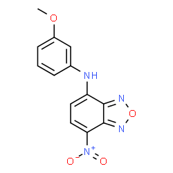 ChemSpider 2D Image | N-(3-Methoxyphenyl)-7-nitro-2,1,3-benzoxadiazol-4-amine | C13H10N4O4
