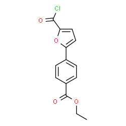 ChemSpider 2D Image | Ethyl 4-[5-(chlorocarbonyl)-2-furyl]benzoate | C14H11ClO4