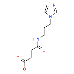 ChemSpider 2D Image | 3-{[3-(IMIDAZOL-1-YL)PROPYL]CARBAMOYL}PROPANOIC ACID | C10H15N3O3
