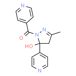 ChemSpider 2D Image | (5-Hydroxy-3-methyl-5-pyridin-4-yl-4,5- dihydropyrazol-1-yl)pyridin-4-ylmethanone | C15H14N4O2
