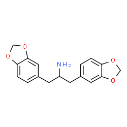 ChemSpider 2D Image | 1,3-Bis(1,3-benzodioxol-5-yl)-2-propanamine | C17H17NO4