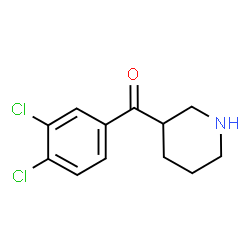 ChemSpider 2D Image | (3,4-Dichlorophenyl)(3-piperidinyl)methanone | C12H13Cl2NO