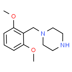 ChemSpider 2D Image | 1-(2,6-Dimethoxybenzyl)piperazine | C13H20N2O2