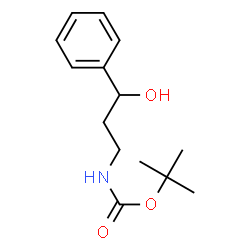 ChemSpider 2D Image | Tert-Butyl (3-hydroxy-3-phenylpropyl)carbamate | C14H21NO3