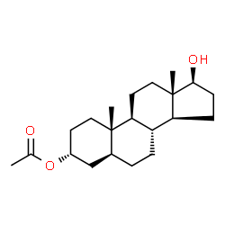 ChemSpider 2D Image | (3alpha,5alpha,17beta)-17-Hydroxyandrostan-3-yl acetate | C21H34O3