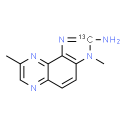 ChemSpider 2D Image | 3,8-Dimethyl(2-~13~C)-3H-imidazo[4,5-f]quinoxalin-2-amine | C1013CH11N5