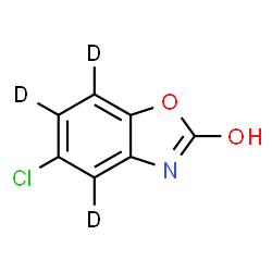 ChemSpider 2D Image | 2-benzoxazol-4,6,7-d_3_-ol, 5-chloro- | C7HD3ClNO2