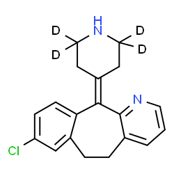 ChemSpider 2D Image | Desloratadine-d4 | C19H15D4ClN2