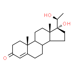 ChemSpider 2D Image | (8xi,9xi,14xi,20S)-17,20-Dihydroxypregn-4-en-3-one | C21H32O3