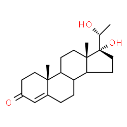 ChemSpider 2D Image | (8xi,9xi,14xi,20R)-17,20-Dihydroxypregn-4-en-3-one | C21H32O3