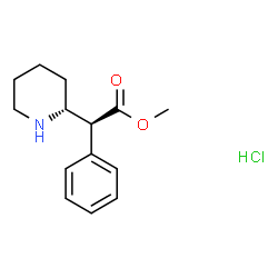 ChemSpider 2D Image | Methyl (2S)-phenyl[(2R)-2-piperidinyl]acetate hydrochloride (1:1) | C14H20ClNO2