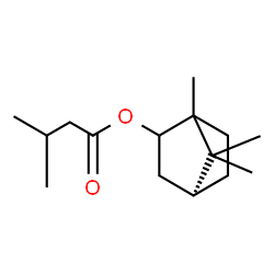 ChemSpider 2D Image | (4S)-1,7,7-Trimethylbicyclo[2.2.1]hept-2-yl 3-methylbutanoate | C15H26O2