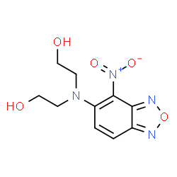 ChemSpider 2D Image | 2,2'-[(4-Nitro-2,1,3-benzoxadiazol-5-yl)imino]diethanol | C10H12N4O5