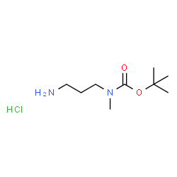 ChemSpider 2D Image | 2-Methyl-2-propanyl (3-aminopropyl)methylcarbamate hydrochloride (1:1) | C9H21ClN2O2