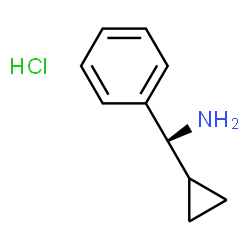 ChemSpider 2D Image | (S)-1-Cyclopropyl-1-phenylmethanamine hydrochloride (1:1) | C10H14ClN