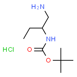 ChemSpider 2D Image | tert-butyl N-(1-aminobutan-2-yl)carbamate hydrochloride | C9H21ClN2O2