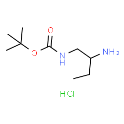 ChemSpider 2D Image | 1-N-Boc-Butane-1,2-diamine hydrochloride | C9H21ClN2O2