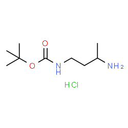ChemSpider 2D Image | 2-Methyl-2-propanyl (3-aminobutyl)carbamate hydrochloride (1:1) | C9H21ClN2O2