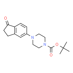 ChemSpider 2D Image | tert-Butyl 4-(1-oxo-2,3-dihydro-1H-inden-5-yl)piperazine-1-carboxylate | C18H24N2O3