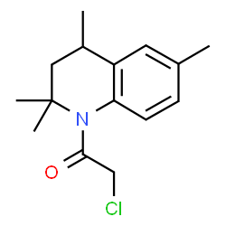 ChemSpider 2D Image | 2-chloro-1-(2,2,4,6-tetramethyl-3,4-dihydroquinolin-1-yl)ethanone | C15H20ClNO