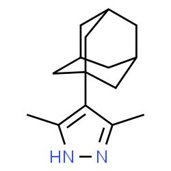 ChemSpider 2D Image | 4-(Adamantan-1-yl)-3,5-dimethyl-1H-pyrazole | C15H22N2