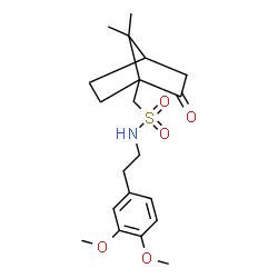 ChemSpider 2D Image | N-[2-(3,4-Dimethoxyphenyl)ethyl]-1-(7,7-dimethyl-2-oxobicyclo[2.2.1]hept-1-yl)methanesulfonamide | C20H29NO5S