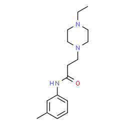 ChemSpider 2D Image | 3-(4-Ethyl-1-piperazinyl)-N-(3-methylphenyl)propanamide | C16H25N3O