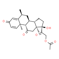 ChemSpider 2D Image | 6α-Methyl Prednisone 21-Acetate | C24H30O6