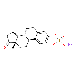 ChemSpider 2D Image | Sodium 17-oxoestra-1(10),2,4-trien-3-yl sulfate | C18H21NaO5S