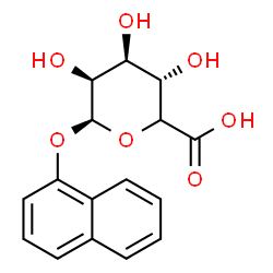 ChemSpider 2D Image | 1-Naphthyl (5xi)-beta-D-lyxo-hexopyranosiduronic acid | C16H16O7