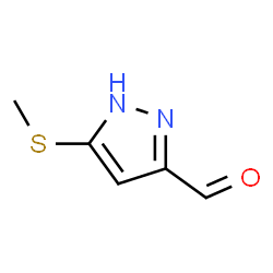 ChemSpider 2D Image | 5-(methylthio)-1H-pyrazole-3-carbaldehyde | C5H6N2OS