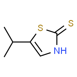 ChemSpider 2D Image | 5-Isopropyl-1,3-thiazole-2(3H)-thione | C6H9NS2