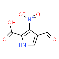 ChemSpider 2D Image | 4-Formyl-3-nitro-1H-pyrrole-2-carboxylic acid | C6H4N2O5