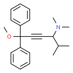 ChemSpider 2D Image | 6-Methoxy-N,N,2-trimethyl-6,6-diphenyl-4-hexyn-3-amine | C22H27NO