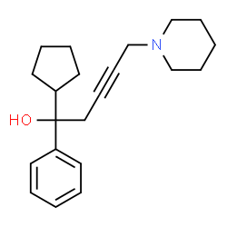 ChemSpider 2D Image | 1-Cyclopentyl-1-phenyl-5-(1-piperidinyl)-3-pentyn-1-ol | C21H29NO