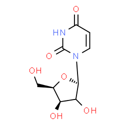 ChemSpider 2D Image | 1-[(2xi)-beta-D-threo-Pentofuranosyl]-2,4(1H,3H)-pyrimidinedione | C9H12N2O6