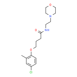 ChemSpider 2D Image | 4-(4-Chloro-2-methylphenoxy)-N-[2-(4-morpholinyl)ethyl]butanamide | C17H25ClN2O3