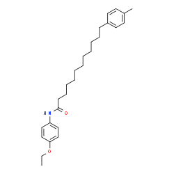 ChemSpider 2D Image | N-(4-Ethoxyphenyl)-12-(4-methylphenyl)dodecanamide | C27H39NO2
