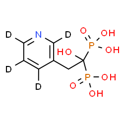 ChemSpider 2D Image | {1-Hydroxy-2-[(~2~H_4_)-3-pyridinyl]-1,1-ethanediyl}bis(phosphonic acid) | C7H7D4NO7P2
