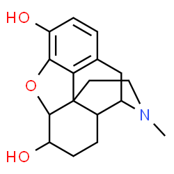 ChemSpider 2D Image | 17-Methyl-4,5-epoxymorphinan-3,6-diol | C17H21NO3