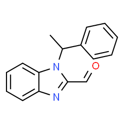 ChemSpider 2D Image | 1-(1-phenylethyl)-1,3-benzodiazole-2-carbaldehyde | C16H14N2O