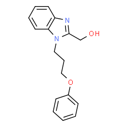 ChemSpider 2D Image | [1-(3-Phenoxypropyl)-1H-benzimidazol-2-yl]methanol | C17H18N2O2
