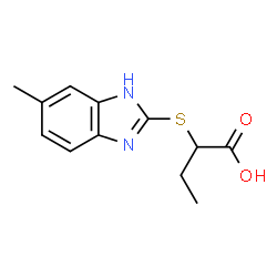 ChemSpider 2D Image | 2-[(6-methyl-1H-benzimidazol-2-yl)thio]butanoic acid | C12H14N2O2S