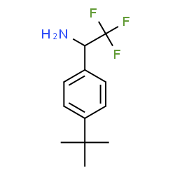 ChemSpider 2D Image | 2,2,2-Trifluoro-1-[4-(2-methyl-2-propanyl)phenyl]ethanamine | C12H16F3N