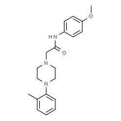 ChemSpider 2D Image | N-(4-Methoxyphenyl)-2-[4-(2-methylphenyl)-1-piperazinyl]acetamide | C20H25N3O2