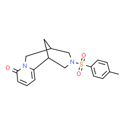 ChemSpider 2D Image | 11-[(4-Methylphenyl)sulfonyl]-7,11-diazatricyclo[7.3.1.0~2,7~]trideca-2,4-dien-6-one | C18H20N2O3S