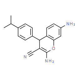 ChemSpider 2D Image | 2,7-Diamino-4-(4-isopropylphenyl)-4H-chromene-3-carbonitrile | C19H19N3O
